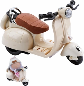 YWWY Scooter for Labubu Accessories, Laboob Accessories with Light and Music, Scooter for Dolls, Laboob Motorcycle, Laboob Decor Desktop Ornaments, Interactive Rotating for Laboob Collectors