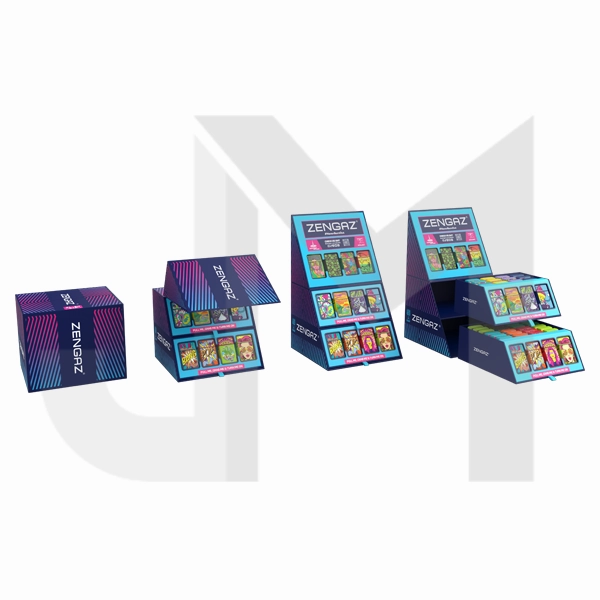Zengaz Cube ZL-30 Chip Set (UK-S4) - Jet Flame Lighters Bundle   48 Lighters with Cube display stand