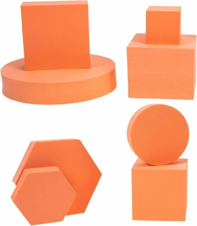 Zerodeko 8pcs Geometric Cube Photography Props Background Accessories for Jewelry Cosmetics and Crafts Display
