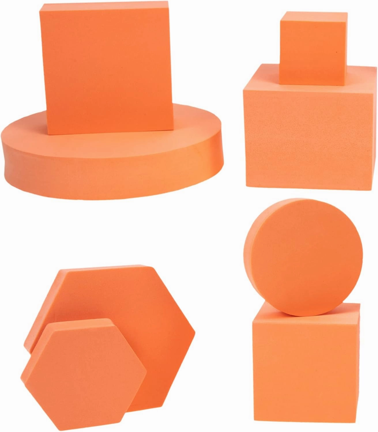 Zerodeko 8pcs Geometric Cube Photography Props Background Accessories for Jewelry Cosmetics and Crafts Display