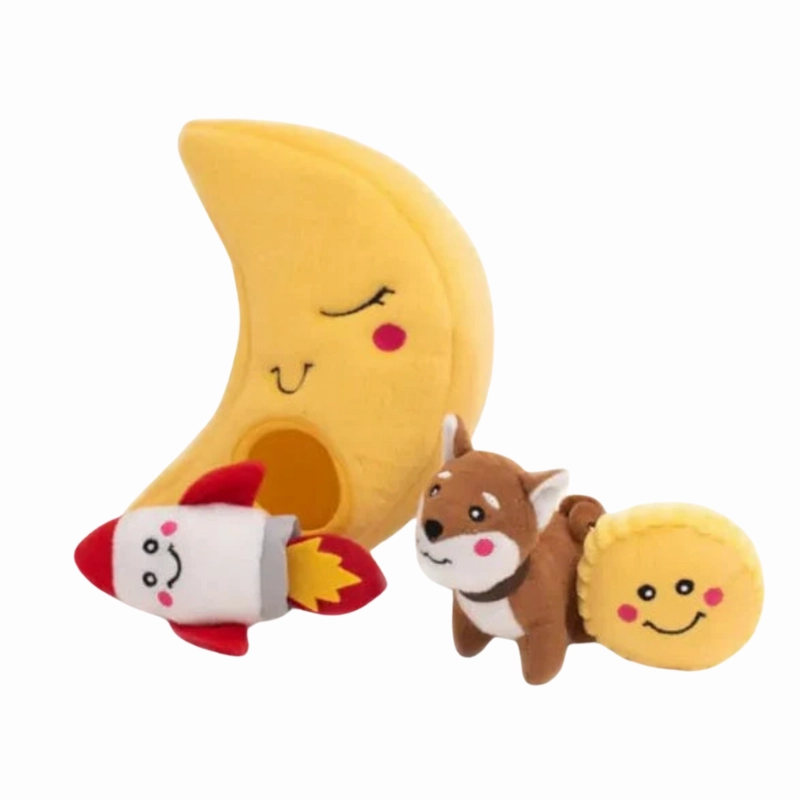 ZippyPaws Burrow To the Moon Dog Toy