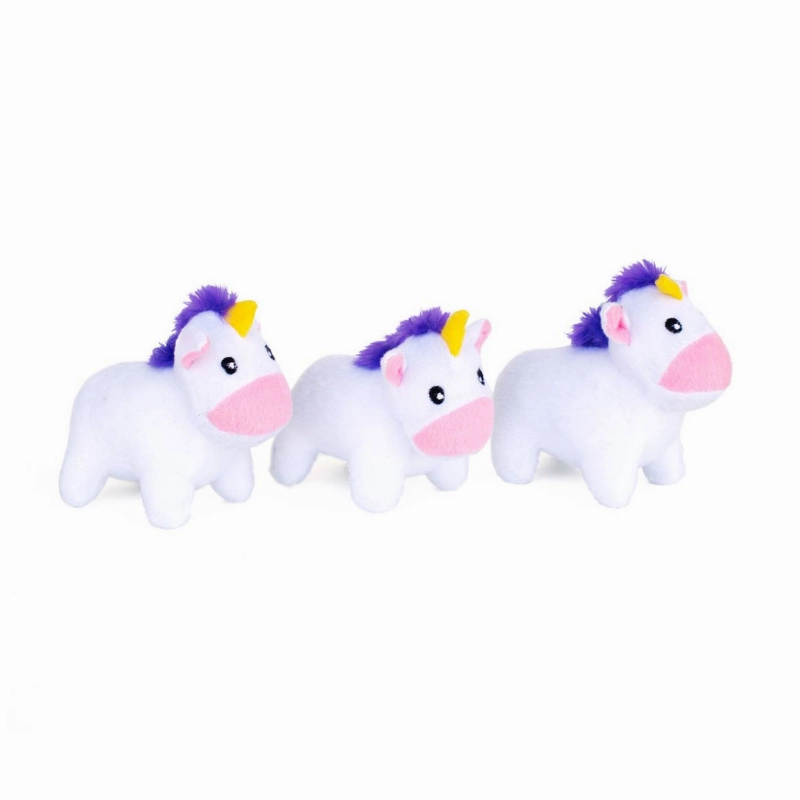 ZippyPaws Unicorns in Rainbow Burrow Dog Toy