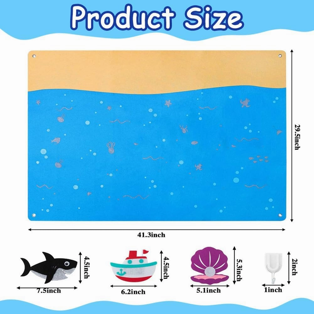 Zoo Animals Felt Story Board Set,Preschool Educational Flannel Play Mat,Jungle Animal Interactive Early Learning and Storytelling Kit Wall Hanging Gift for Toddlers Boys Girls (Animal)